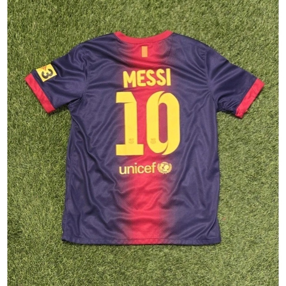 Lionel Messi 10 FC Barcelona 2012 13 Nike Home Soccer Jersey Youth XL - Picture 2 of 10